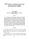 Cover page: Diagnosing Errors in Statistical Problem-Solving: Associative Problem Recognition and Plan-Based Error Detection