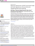 Cover page: Aberrant expression of CPSF1 promotes head and neck squamous cell carcinoma via regulating alternative splicing