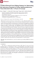 Cover page: An RNA-Directed Gene Editing Strategy for Attenuating the Infectious Potential of Feline Immunodeficiency Virus-Infected Cells: A Proof of Concept