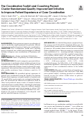 Cover page: The Coordination Toolkit and Coaching Project: Cluster-Randomized Quality Improvement Initiative to Improve Patient Experience of Care Coordination