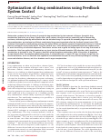 Cover page: Optimization of drug combinations using Feedback System Control