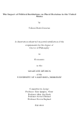 Cover page: The Impact of Political Institutions on Fiscal Decisions in the United States