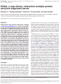 Cover page: POSA: a user-driven, interactive multiple protein structure alignment server