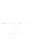 Cover page: Comparing Elementary Students’ Explanatory Language across Oral and Written Modes