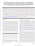 Cover page: Structural Evaluation of Steel–Concrete Joint with UHPC Grout in Single Cable–Plane Hybrid Cable-Stayed Bridges