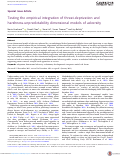 Cover page: Testing the empirical integration of threat-deprivation and harshness-unpredictability dimensional models of adversity.