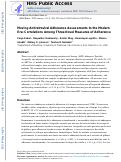 Cover page: Moving Antiretroviral Adherence Assessments to the Modern Era: Correlations Among Three Novel Measures of Adherence