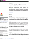 Cover page: Sub-national longitudinal and geospatial analysis of COVID-19 tweets