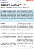 Cover page: Electrodeposition of Ni and Te‐doped Cobalt Triantimonide in Citrate Solutions