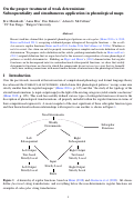 Cover page of On the proper treatment of weak determinism: Subsequentiality and simultaneous application in phonological maps