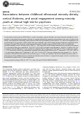 Cover page: Associations between childhood ethnoracial minority density, cortical thickness, and social engagement among minority youth at clinical high-risk for psychosis.