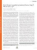 Cover page: Actin filament assembly by bacterial factors VopL/F: Which end is up?