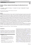 Cover page: Analysis of delay in adjuvant chemotherapy in locally advanced rectal cancer