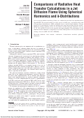 Cover page: Comparisons of Radiative Heat Transfer Calculations in a Jet Diffusion Flame Using Spherical Harmonics and k-Distributions