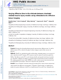 Cover page: Varying diffusion time to discriminate between simulated skeletal muscle injury models using stimulated echo diffusion tensor imaging