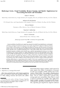 Cover page: Hydrologic scales, cloud variability, remote sensing, and models: Implications for forecasting snowmelt and streamflow