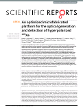 Cover page: An optimized microfabricated platform for the optical generation and detection of hyperpolarized 129Xe