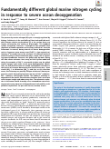 Cover page: Fundamentally different global marine nitrogen cycling in response to severe ocean deoxygenation