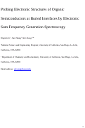 Cover page: Probing Electronic Structures of Organic Semiconductors at Buried Interfaces by Electronic Sum Frequency Generation Spectroscopy