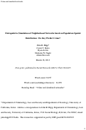 Cover page: Extrapolative Simulation of Neighborhood Networks based on Population Spatial Distribution:&nbsp; Do they Predict Crime?