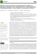 Cover page: Machine Learning Undercounts Reproductive Organs on Herbarium Specimens but Accurately Derives Their Quantitative Phenological Status: A Case Study of Streptanthus tortuosus