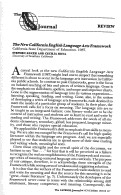 Cover page: The New California English Language Arts Framework