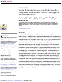 Cover page: Social distancing in America: Understanding long-term adherence to COVID-19 mitigation recommendations.