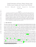 Cover page: Graph Partitioning and Sparse Matrix Ordering using Reinforcement Learning and Graph Neural Networks