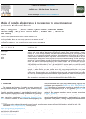 Cover page: Modes of cannabis administration in the year prior to conception among patients in Northern California.