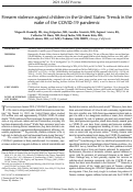 Cover page: Firearm violence against children in the United States: Trends in the wake of the COVID-19 pandemic