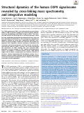 Cover page: Structural dynamics of the human COP9 signalosome revealed by cross-linking mass spectrometry and integrative modeling