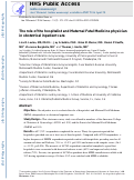 Cover page: Role of the Hospitalist and Maternal Fetal Medicine Physician in Obstetrical Inpatient Care