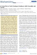 Cover page: A Critical Role of Ser26 Hydrogen Bonding in Aβ42 Assembly and Toxicity