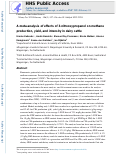 Cover page: A meta-analysis of effects of 3-nitrooxypropanol on methane production, yield, and intensity in dairy cattle