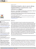 Cover page: Inducing cell death in vitro in cancer cells by targeted delivery of cytochrome c via a transferrin conjugate.