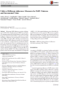 Cover page: Utility of Different Adherence Measures for PrEP: Patterns and Incremental Value