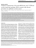 Cover page: Targeted resequencing of the microRNAome and 3′UTRome reveals functional germline DNA variants with altered prevalence in epithelial ovarian cancer