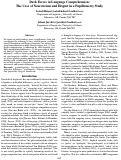 Cover page: Dark Forces in Language Comprehension:The Case of Neuroticism and Disgust in a Pupillometry Study