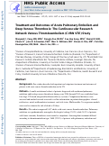 Cover page: Treatment and Outcomes of Acute Pulmonary Embolism and Deep Venous Thrombosis: The CVRN VTE Study