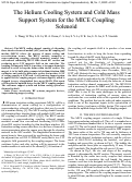 Cover page: The Helium Cooling System and Cold Mass Support System for the MICE Coupling Solenoid