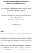 Cover page: A processable, high-performance dielectric elastomer and multilayering process