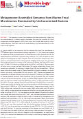 Cover page: Metagenome-Assembled Genomes from Murine Fecal Microbiomes Dominated by Uncharacterized Bacteria