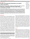 Cover page: Rapidly declining body temperature in a tropical human population.