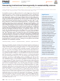 Cover page: Simulating institutional heterogeneity in sustainability science.