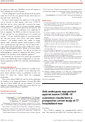 Cover page: Anti‐androgens may protect against severe COVID‐19 outcomes: results from a prospective cohort study of 77 hospitalized men