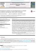 Cover page: Sensitivity of summer stream temperatures to climate variability and riparian reforestation strategies