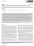 Cover page: Genetic and phylogenetic analysis of dissimilatory iodate-reducing bacteria identifies potential niches across the world’s oceans