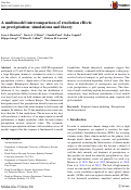 Cover page: A multimodel intercomparison of resolution effects on precipitation: simulations and theory