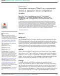 Cover page: Secondary vectors of Zika Virus, a systematic review of laboratory vector competence studies