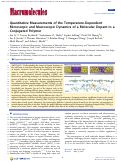 Cover page: Quantitative Measurements of the Temperature-Dependent Microscopic and Macroscopic Dynamics of a Molecular Dopant in a Conjugated Polymer